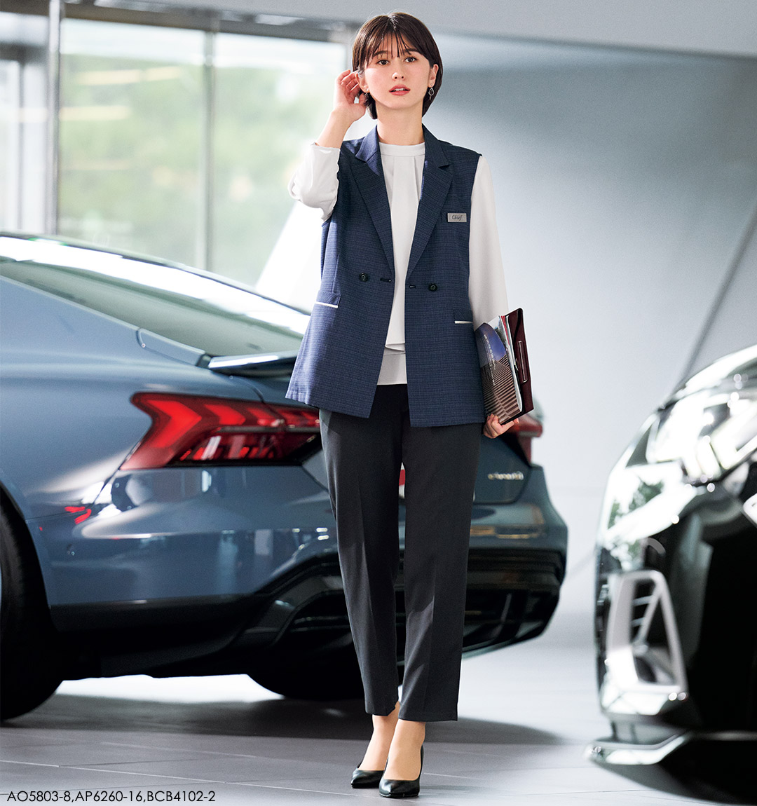 ボンマックス（BONMAX） ボンオフィス事務服 春夏ロングベスト AO5803