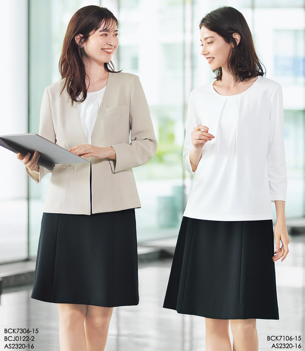 ボンマックス（ユニフォーム） ボンオフィス事務服 タック切替え