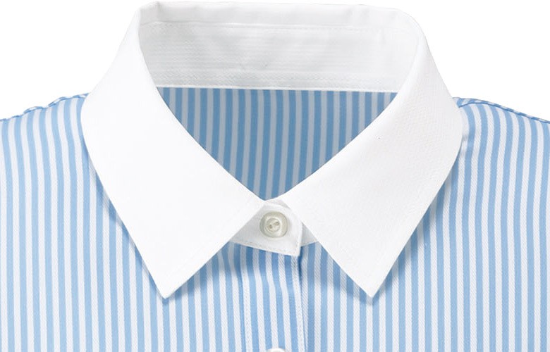 半袖クレリックシャツカラーブラウスRB4555ナノファインロンドンストライプ/ボンマックス