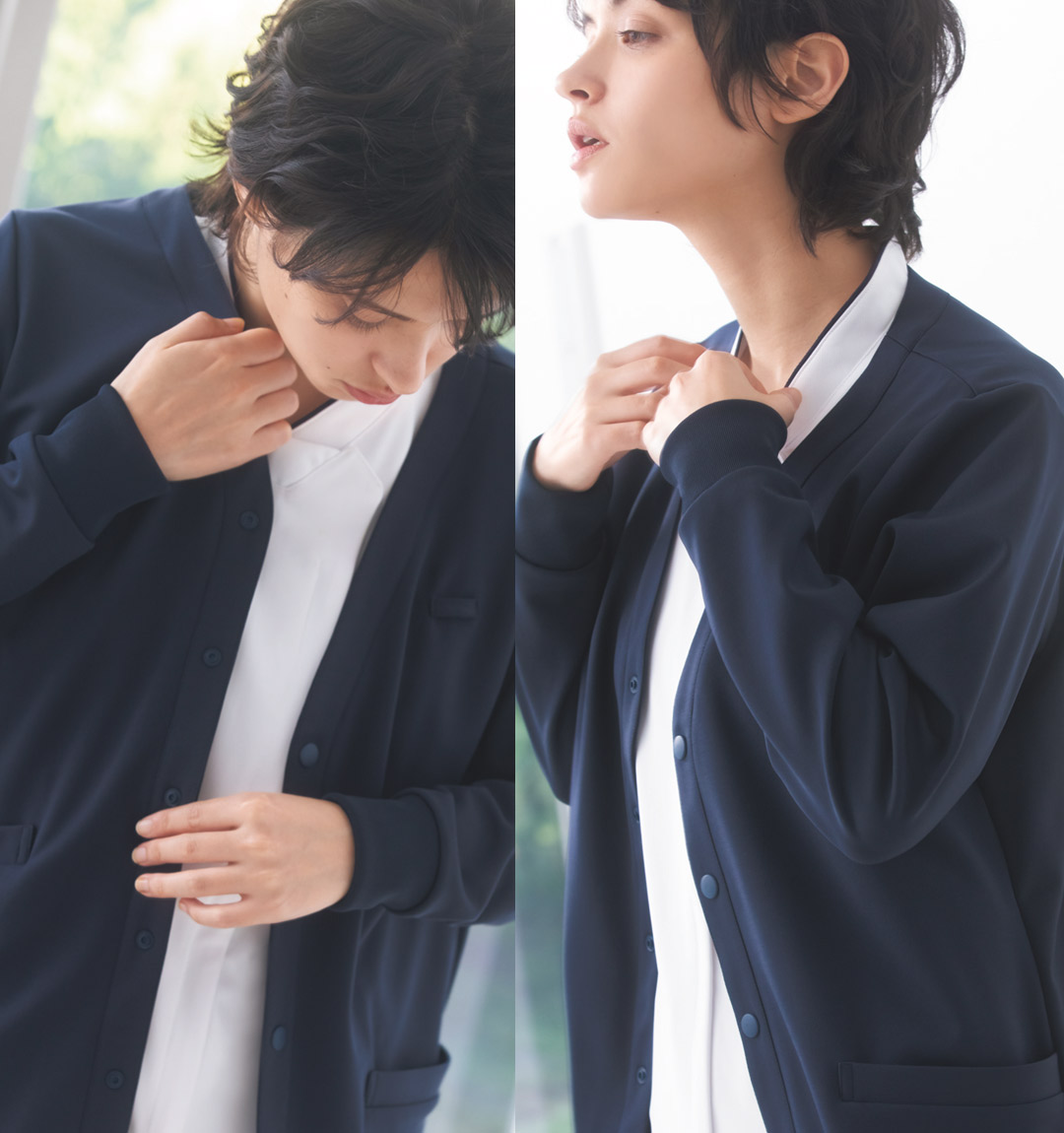 カゼン医療白衣 男女兼用 カーディガン KZN205