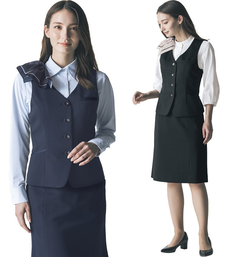 事務服 制服 ENJOY エンジョイ ベスト EAV792  ストレッチニットカルゼ　カーシーカシマ 事務服 制服 ENJOY エンジョイ<BR>ベスト EAV792 秋冬<BR>ストレッチ