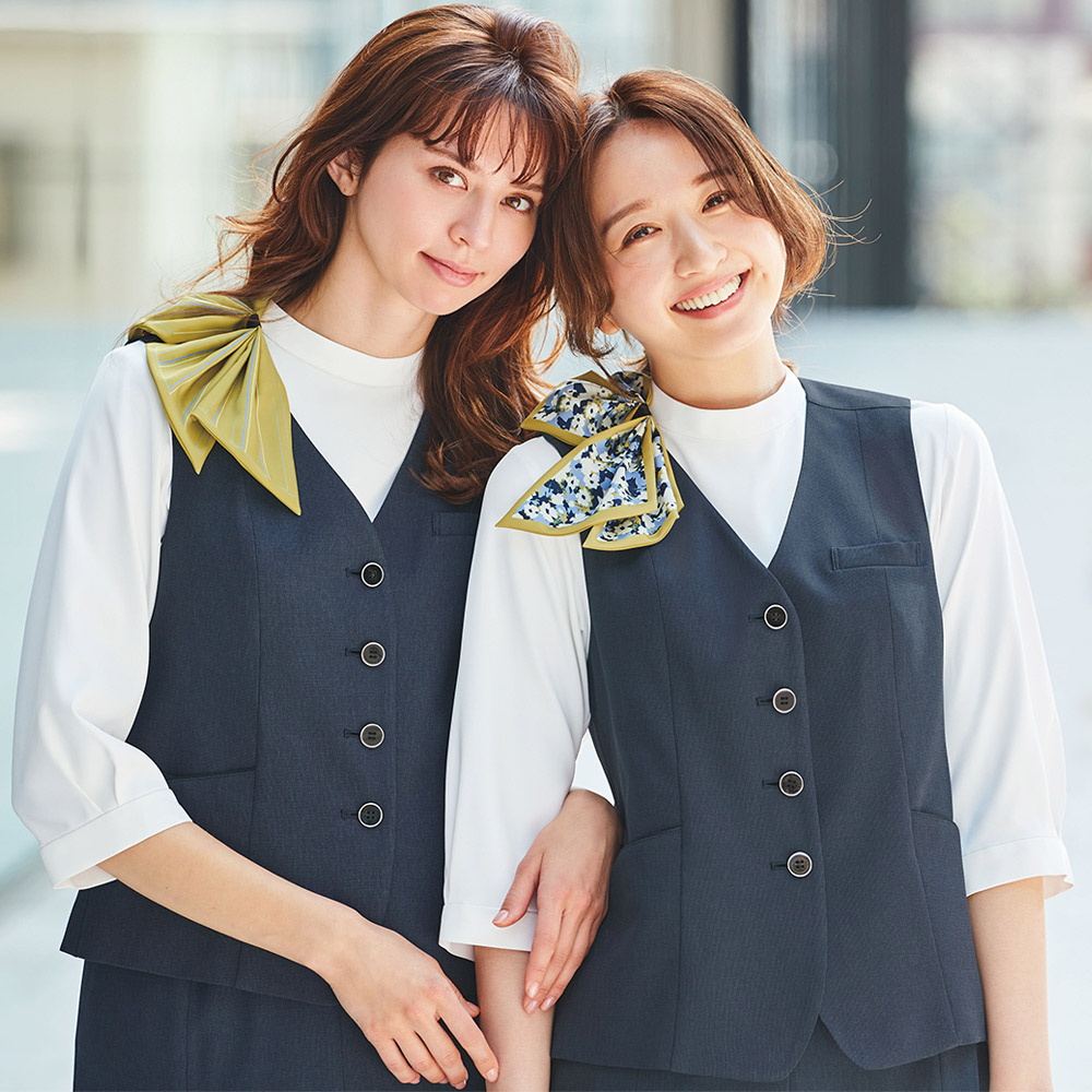カーシーカシマ 事務服 【2WAYリバーシブル】ミニスカーフ