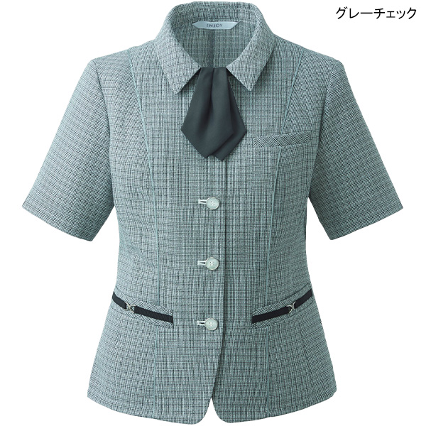 エンジョイ オーバーブラウス ESA921 シャイニーバスケット【抗菌防臭】 事務服｜uniform-store｜03