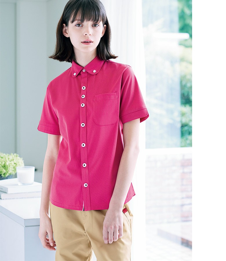 半袖ニットシャツ 男女兼用 HM2649-6 ウミ カーシーカシマ（半袖