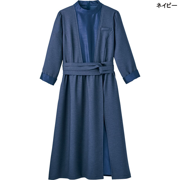 カウンタービズ受付制服  ワンピース 7745 二重織ストレッチツイル コスメ 営業職の画像
