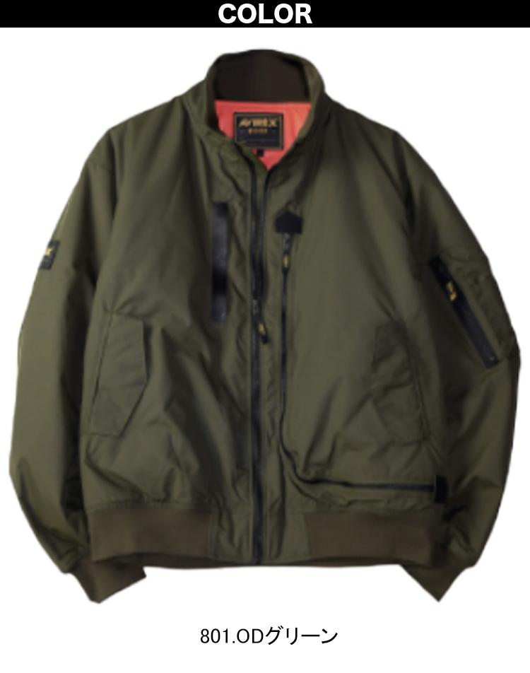 XL アヴィレックス 撥水防寒 耐久ポリタフタ 中綿 フライトジャケット 010 L アヴィレックス 撥水防寒 耐久ポリタフタ 中綿 フライトジャケット