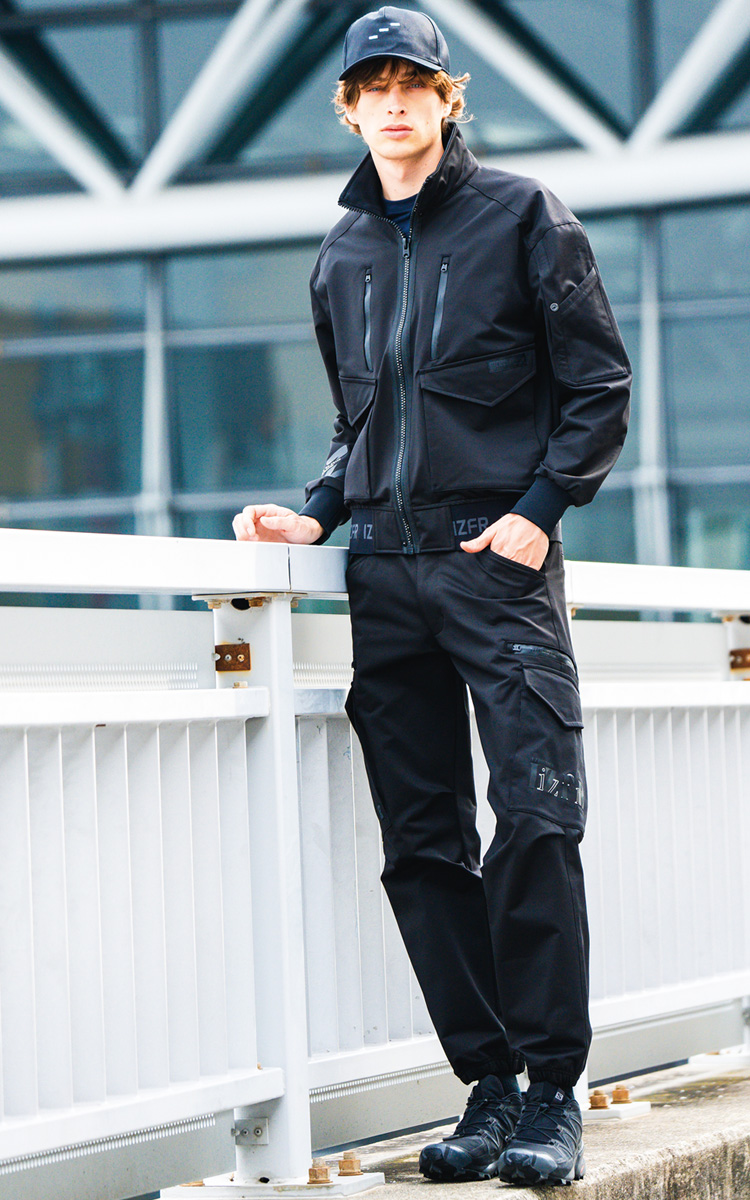 DIESEL 黒フード付き ストレッチジャンパー ディーゼル パーカー メンズ DIESEL パーカー メンズ フーディ