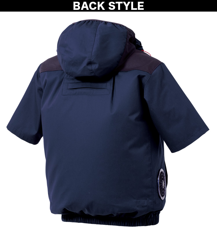 2025年新商品 快適ウェア 空調作業服 サイドファン エコ 半袖フード