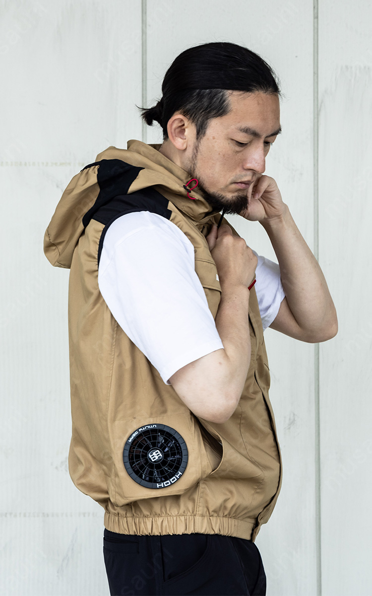 2025年新商品 快適ウェア 空調作業服 エコ素材 サイドファン ベスト