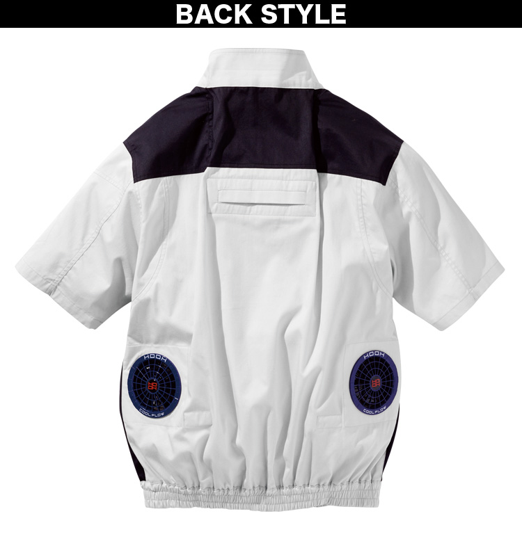 2025年新商品 快適ウェア 空調作業服 難燃半袖ブルゾン 単品 V4277 10L 大きいサイズ フルハーネス対応  難燃素材 消臭テープ 綿100% 村上被服 HOOH 春夏服のみ 電動ファン用ウェア 作業服 2025年新商品 快適ウェア 空調作業服 難燃半袖ブルゾン 単品 V4277 10L