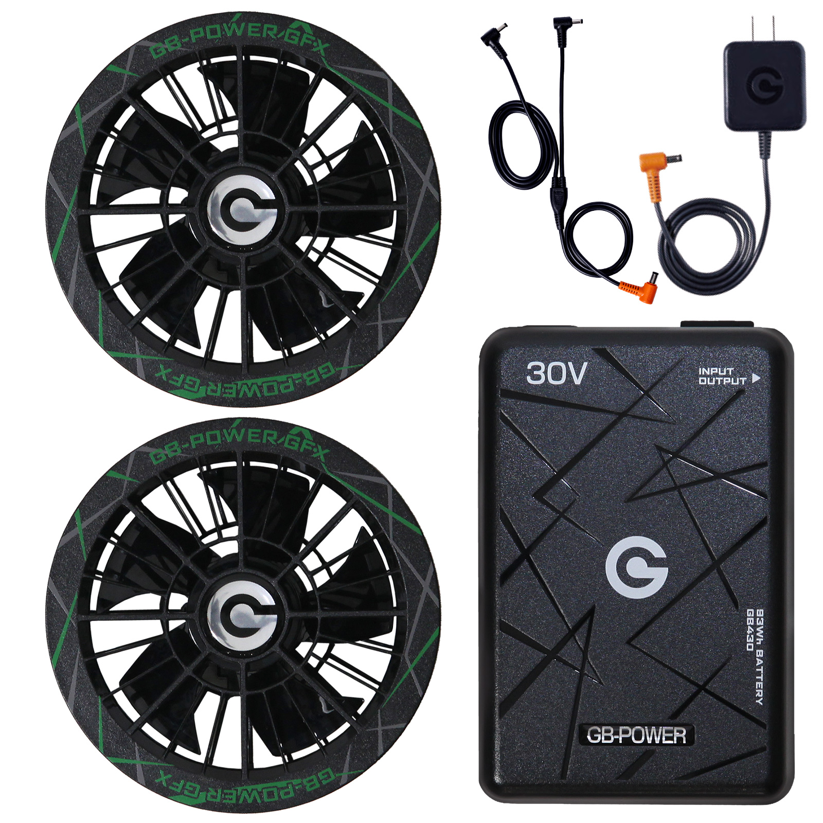長信ジャパン30Vバッテリーファンセット GB430-GFX 最大風量123L/秒