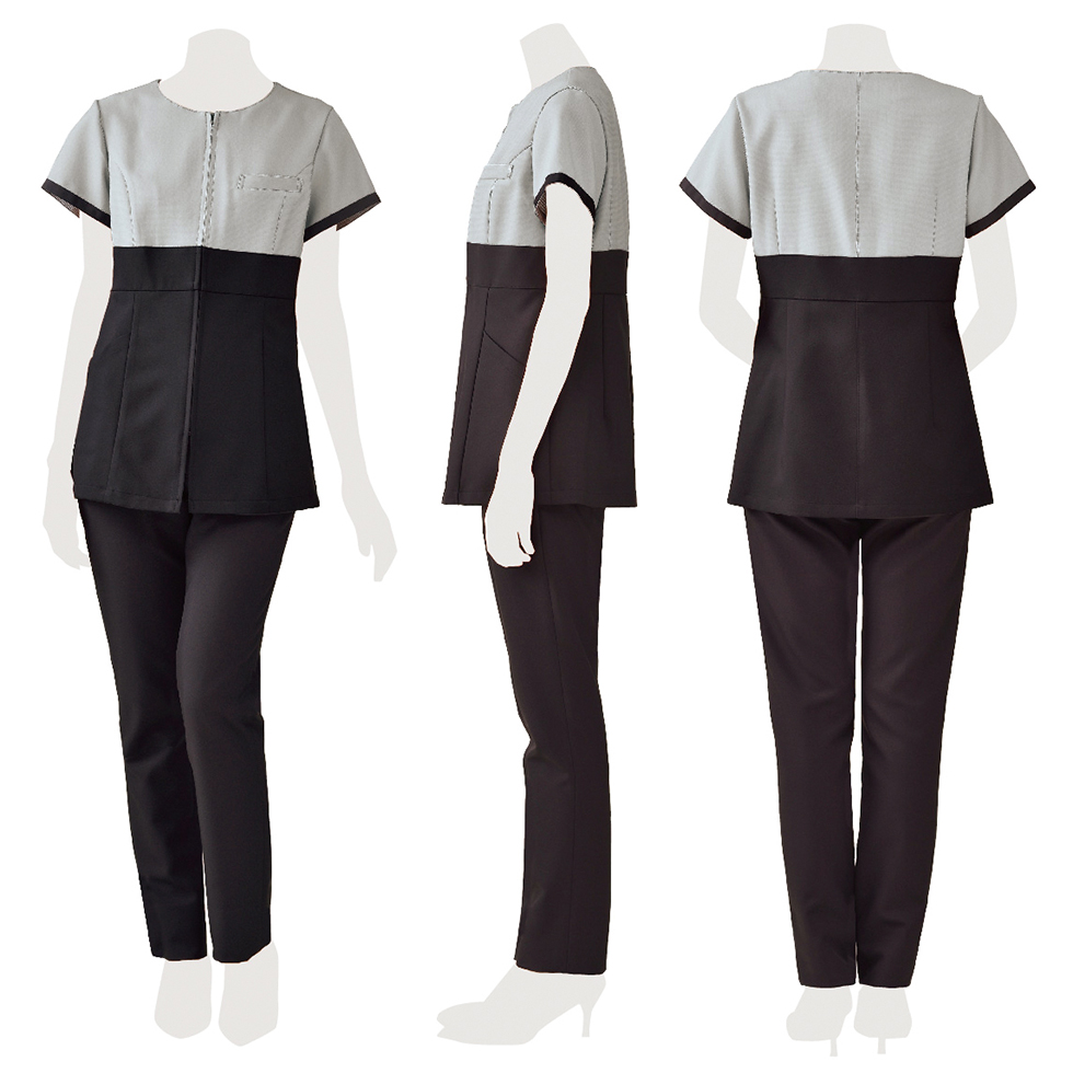 ELEFEE エレフィ エステティック 千鳥柄 ジャケット ブラック