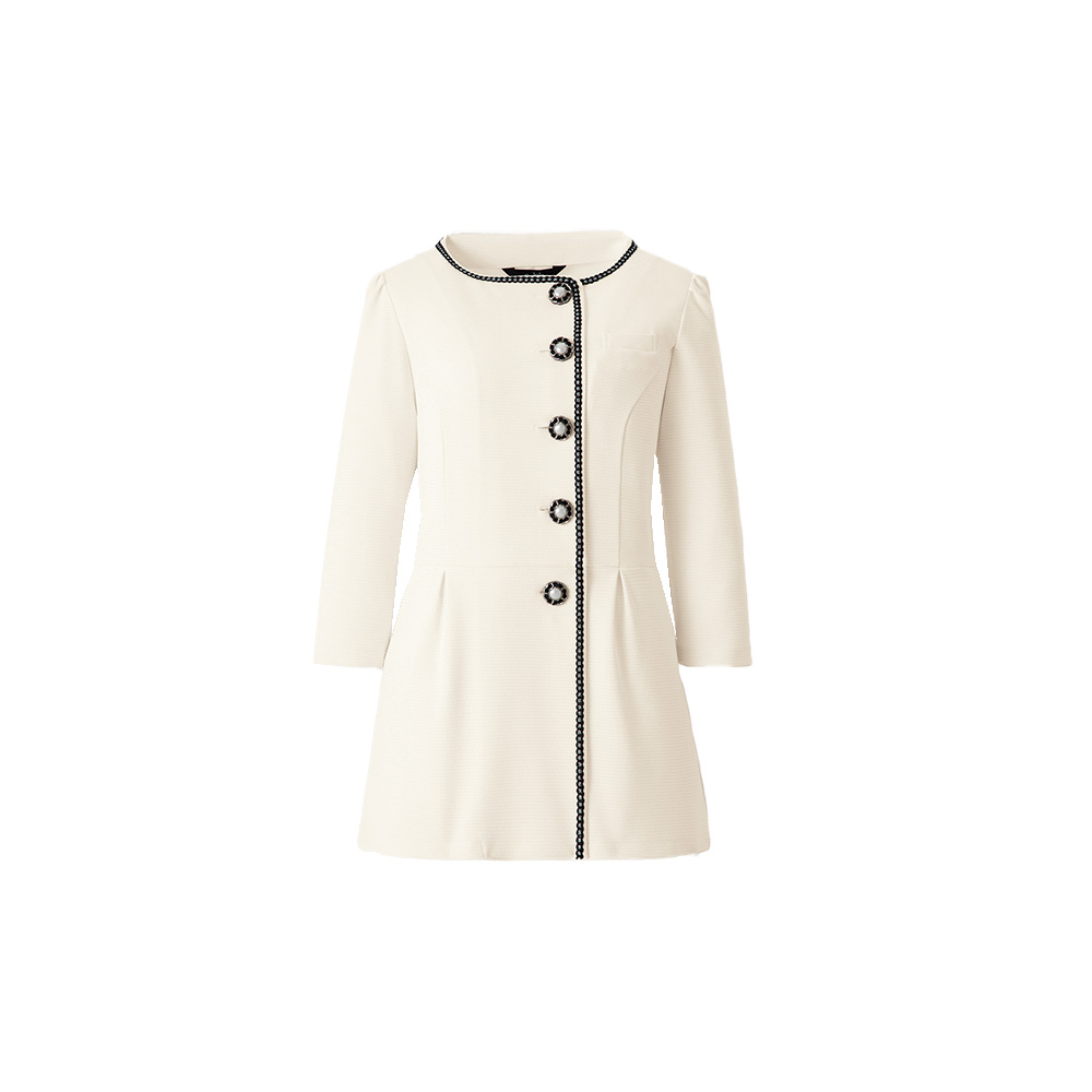 en joie アンジョア ソフトジャケット 17号 19号 レディース ユニフォーム オフィス 制服 事務服 受付 コンパニオン かわいい クリニック joa-26555 宅配のみ_1