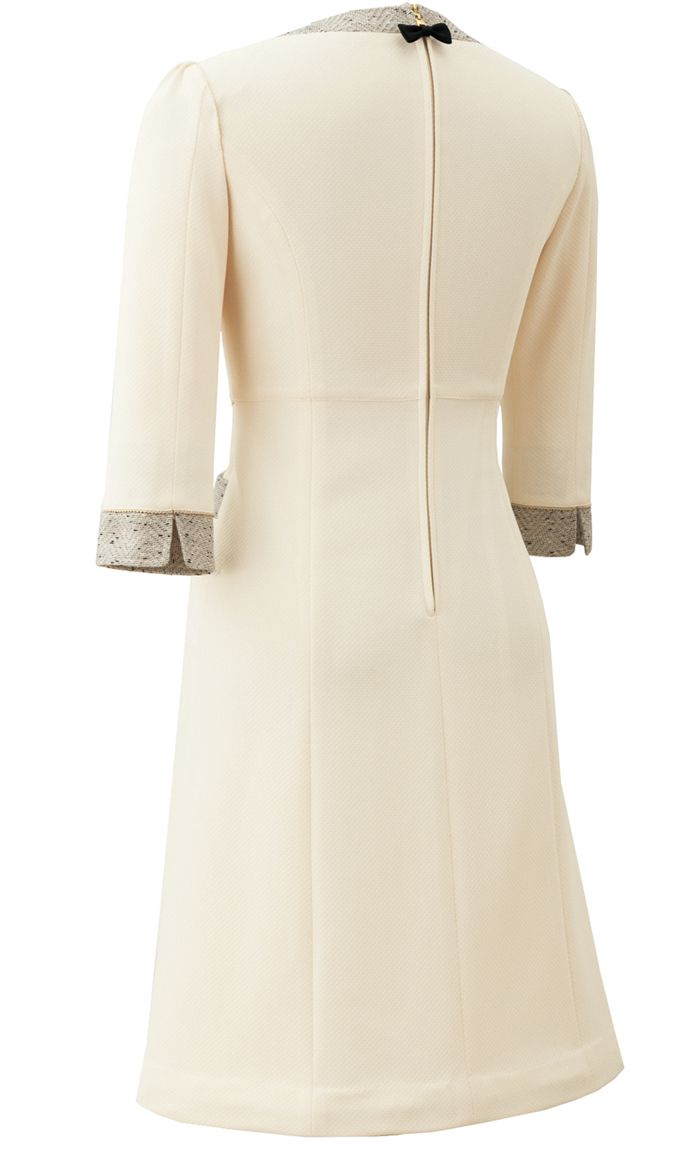 ジョア en joie アンジョア 七分袖 ワンピース 5号〜15号 黒 ホワイト