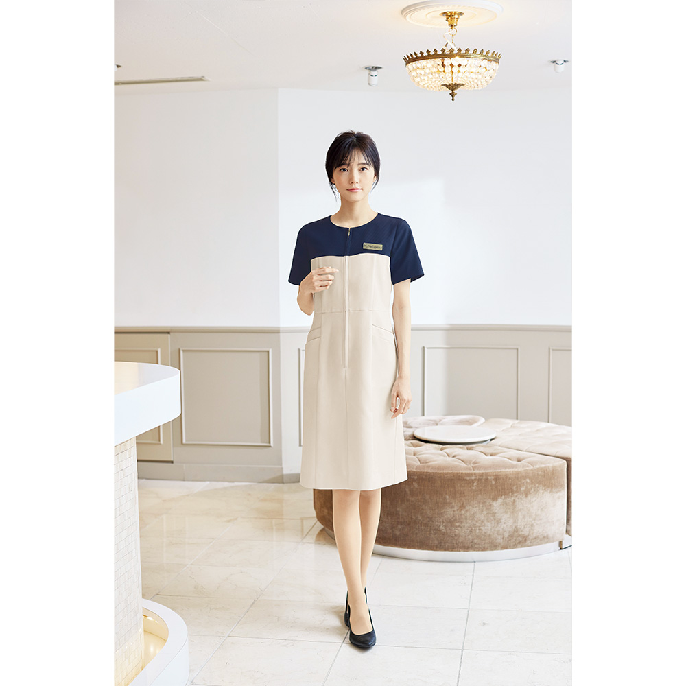 en joie アンジョア ワンピース  7号〜15号 レディース ユニフォーム 防透 高通気 美容 医療 サロン エステ クリニック 受付 おもてなし 62080 宅配のみ ジョア en joie アンジョア ワンピース 7号〜15号 レディース