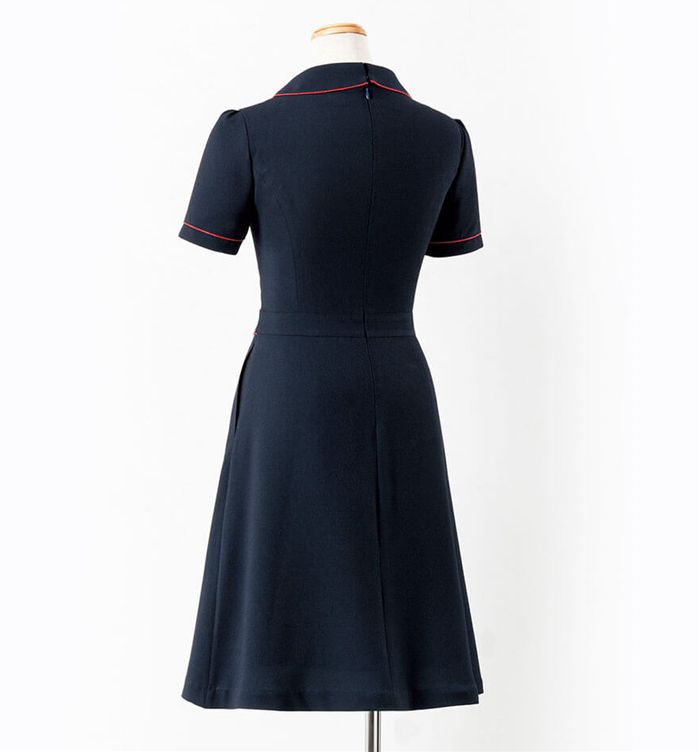 ジョア en joie アンジョア 半袖 ワンピース 5号〜15号 紺