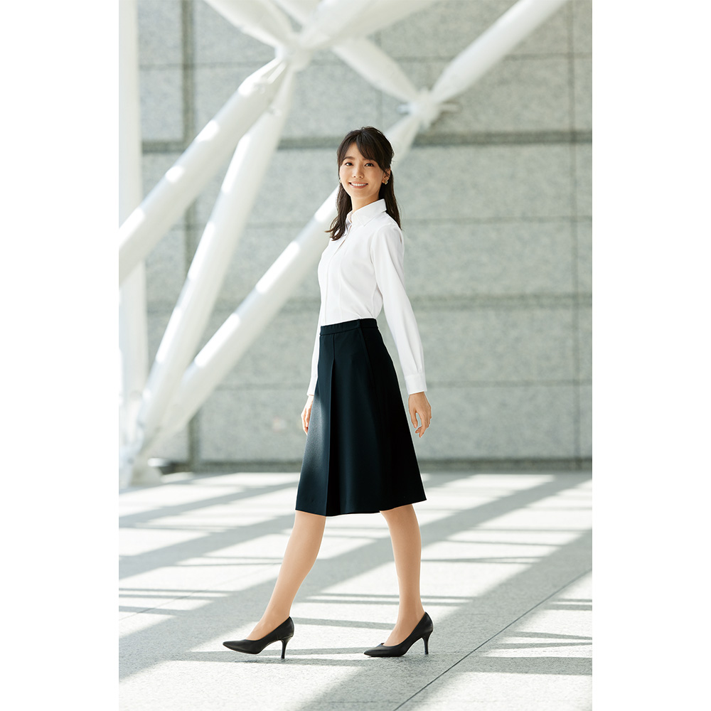 en joie アンジョア ラップキュロット  17号 19号 レディース ユニフォーム オフィス 制服 事務服 受付 コンパニオン かわいい クリニック 71416 宅配のみ ジョア en joie アンジョア ラップキュロット 17号 19号 レディース