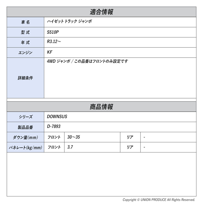 ハイゼット ダウンサスのおすすめ人気商品一覧 通販 - Yahoo!ショッピング