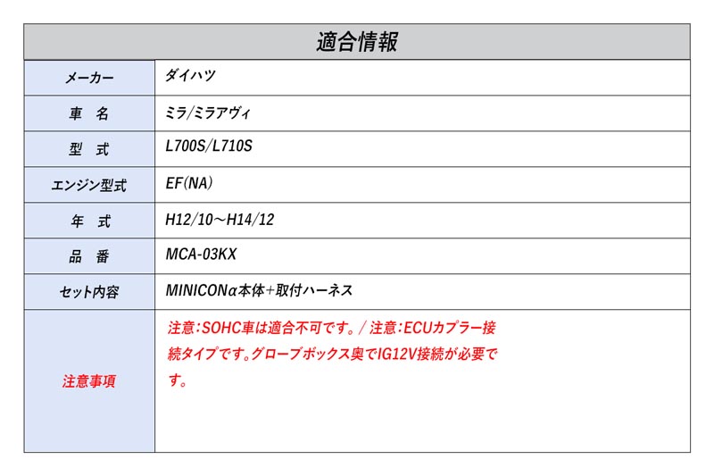 シエクル]L700S/L710S ミラ/ミラアヴィ_EF(NA)(H12/10〜H14/12)用