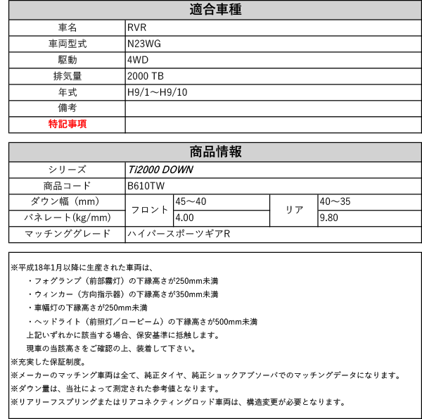 RS-R_Ti2000 DOWN]N23WG RVR_ハイパースポーツギアR(4WD_2000 TB_H9/1