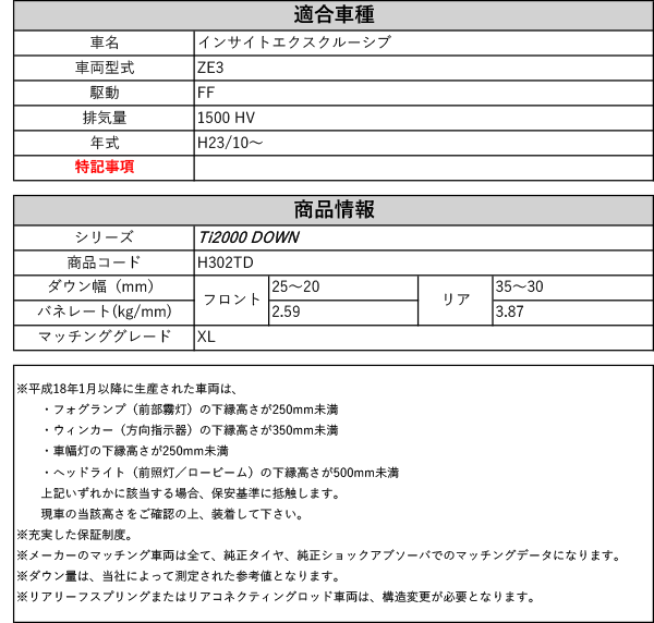 RS-R_Ti2000 DOWN]ZE3 インサイトエクスクルーシブ_XL(2WD_1500 HV_H23
