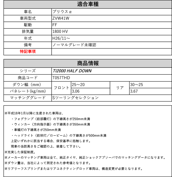 RS-R_Ti2000 HALF DOWN]ZVW41W プリウスα_Sツーリングセレクション