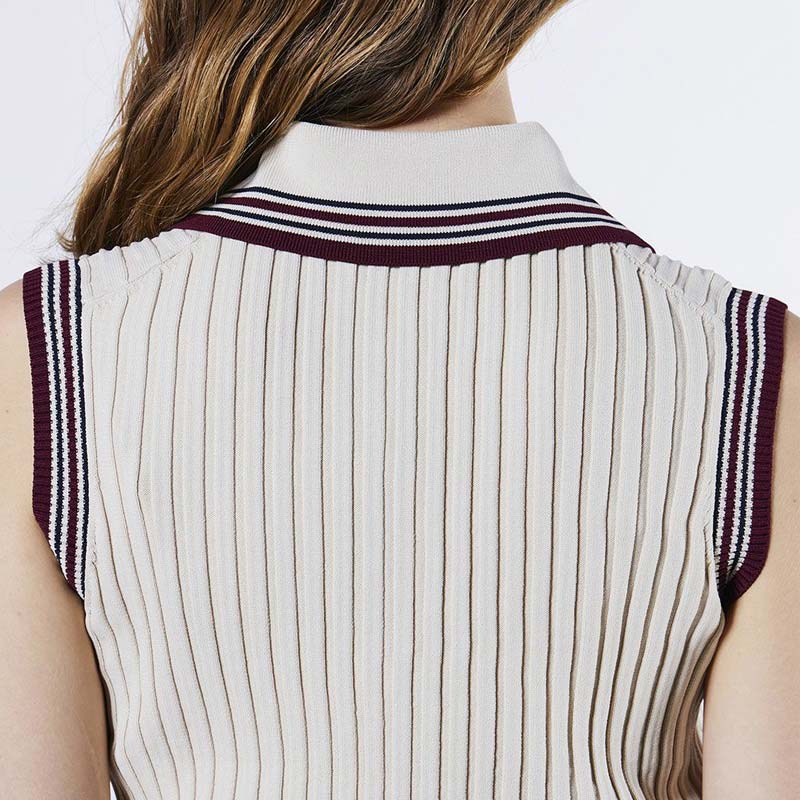 DOUBLE STANDARD CLOTHING ダブルスタンダードクロージング 0209-070-252 サマーリブニットポロ キナリ レディース ノースリーブ 2025年春夏 送料無料 DOUBLE STANDARD CLOTHING ダブルスタンダードクロージング 0209
