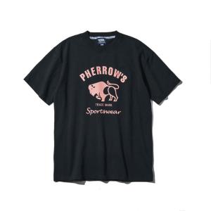PHERROW&apos;S フェローズ 23S-PT2 バッファローロゴT 半袖 プリント Tシャツ メンズ...