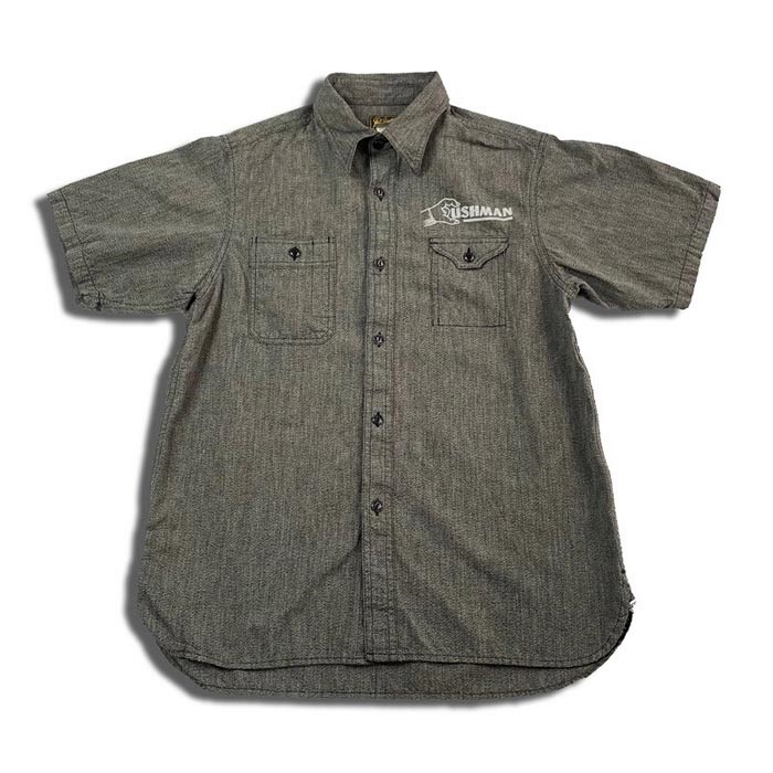CUSHMAN（クッシュマン） 25431 MIX CHAMBRAY WORK SHIRT ダークグレー
