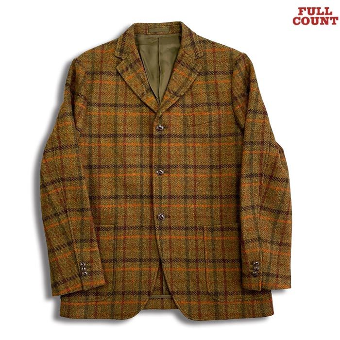 FULLCOUNT フルカウント No.2961 Tweed Sack Jacket-HARRIS TWEED