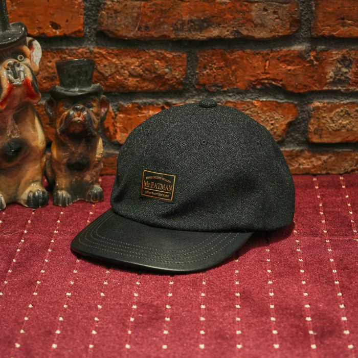 Mr.FATMAN ミスターファットマン 5234007 WOOL CLASSIC LEATHER CAP ベースボールキャップ ブラック メンズ  2023年秋冬 送料無料