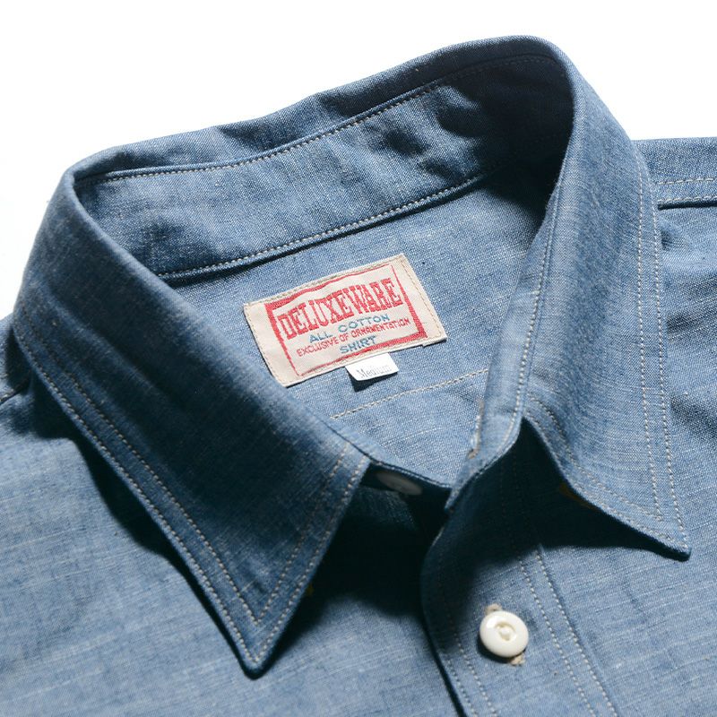 DELUXEWARE（デラックスウエア） 7623 56 INDIGO CHAMBRAY メンズ 長袖