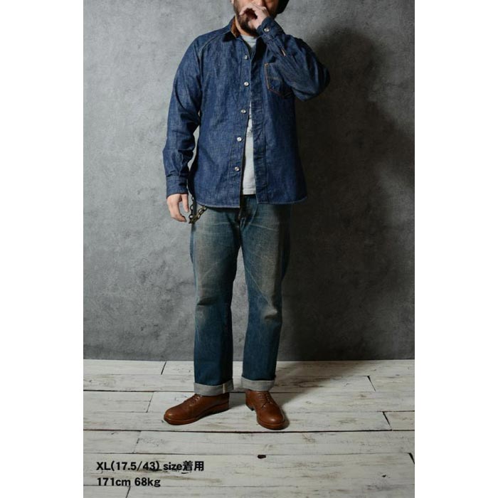 DELUXEWARE デラックスウエア 7640 40s DENIM SHIRT メンズ