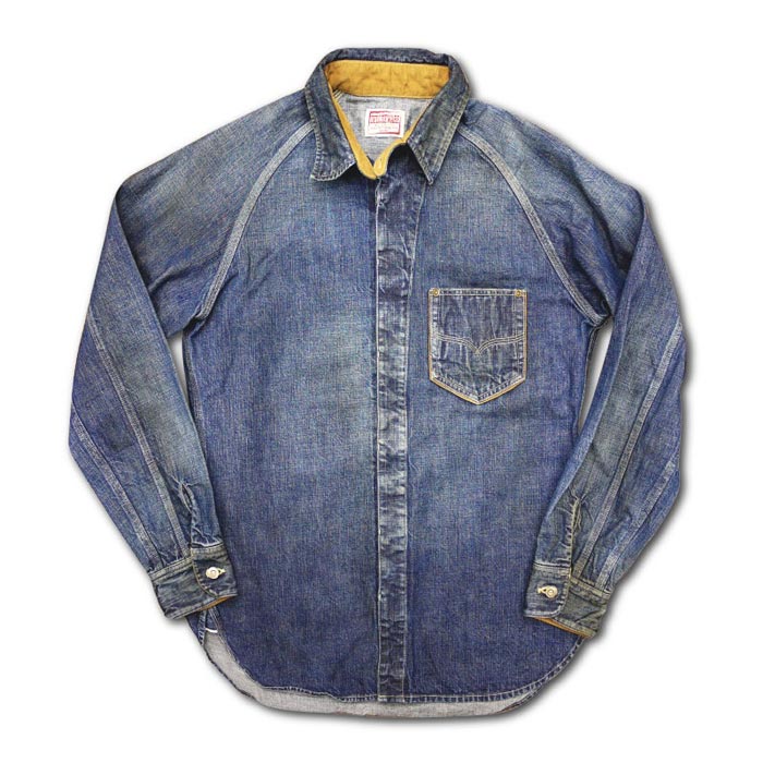 DELUXEWARE（デラックスウエア） 7640AG 40s DENIM SHIRT AGING MODEL
