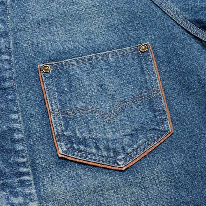 DELUXEWARE デラックスウエア 7640AG 40s DENIM SHIRT AGING MODEL