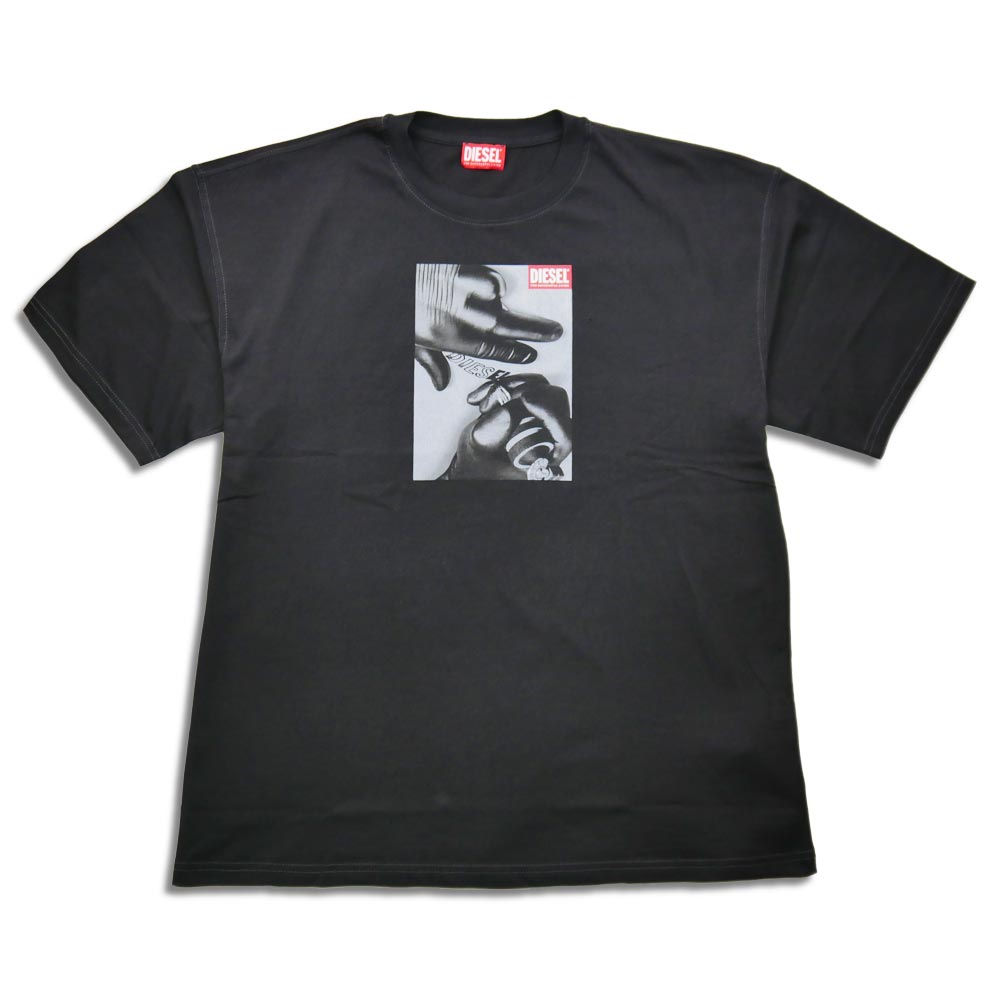DIESEL（ディーゼル） A15160 グラフィック プリント Tシャツ ブラック