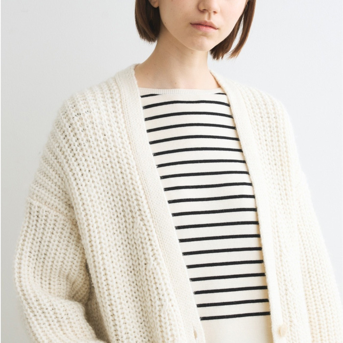 30％OFF three dots スリードッツ BS701Y Big stitch sweater