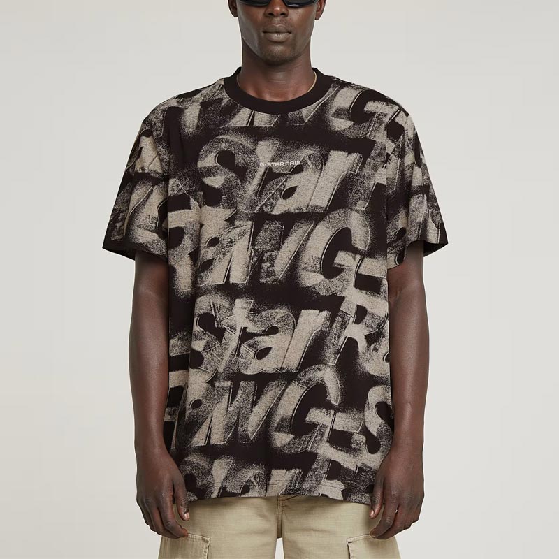 G-STAR RAW ジースターロウ D26290-C338-H264 Sprayed Letters Loose T