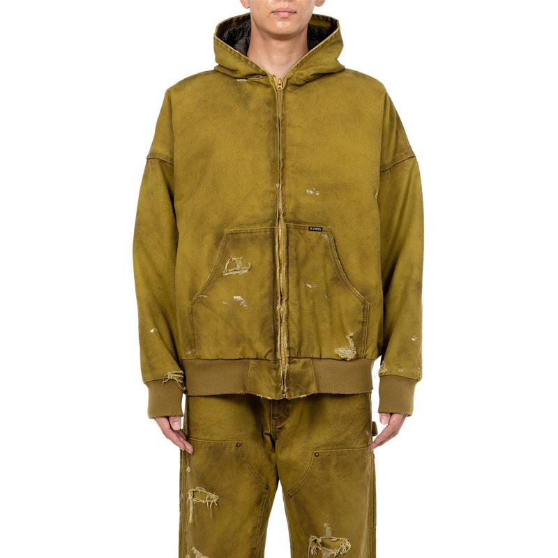 KAMIYA カミヤ G14BL033 BORO Duck Zip Parka イエロー メンズ