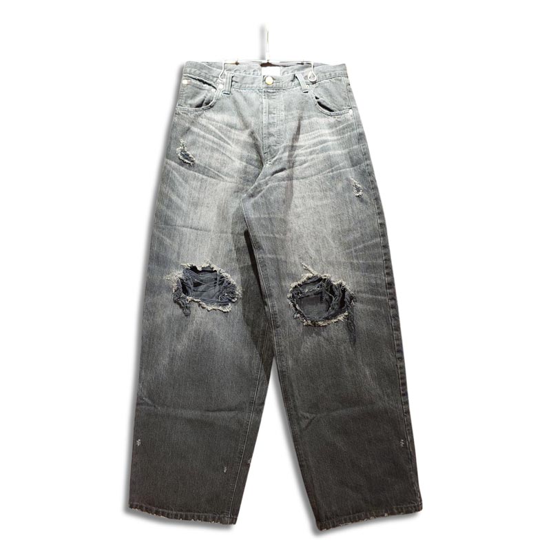 KAMIYA カミヤ G14PT036 Denim Wide Pants ブラック メンズ デニム
