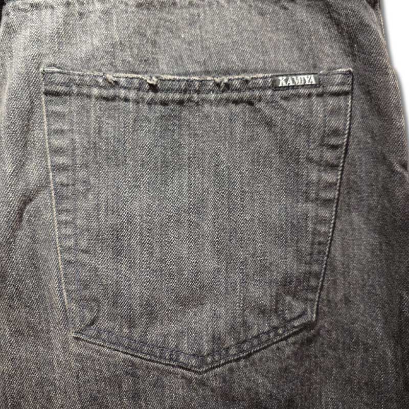 KAMIYA カミヤ G14PT036 Denim Wide Pants ブラック メンズ デニム