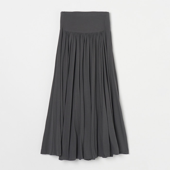 three dots スリードッツ KD378YJ ジャージーコレット ロングスカート