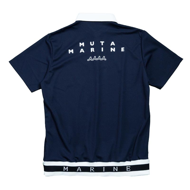 muta MARINE ムータ ヘムリブ バックボーダー 半袖ポロシャツ 6 L ヘムリブ バックボーダーポロシャツ [全2色] – muta Online Store