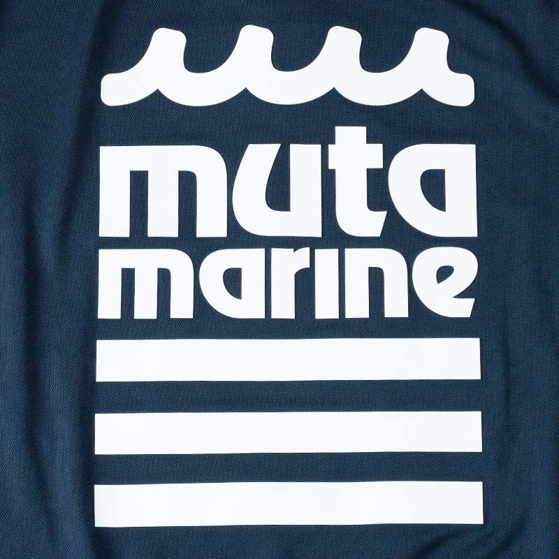 muta MARINE ムータマリン　モックネック　長袖シャツ　メンズ　ロゴ　S muta MARINE MUTA ムータマリン 長袖モックネックインナーT