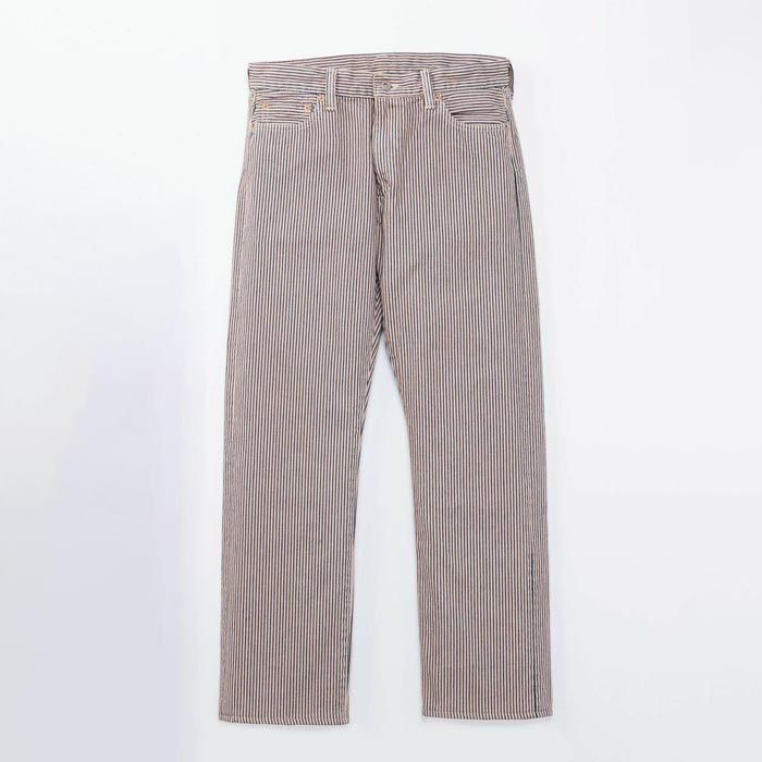 桃太郎ジーンズ MOMOTARO JEANS MPT1020M31 ヒノキ染めヒッコリーパンツ メンズ ジッパーフライ ヒッコリー 13oz  ミドルストレート 2023年春夏 送料無料