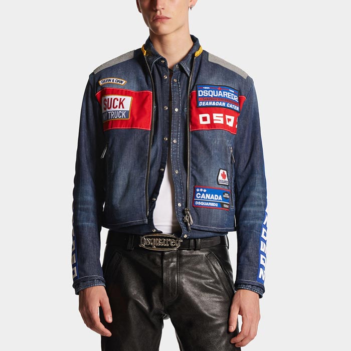 DSQUARED2 ディースクエアード S74AM1467 Zipped Denim Jacket ブルー メンズ アウター デニムジャケット  2024年春夏 正規品 送料無料 : s74am1467 : UNIQUE JEAN STORE - 通販 - Yahoo!ショッピング