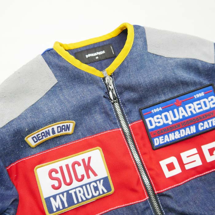 DSQUARED2 ディースクエアード S74AM1467 Zipped Denim Jacket ブルー メンズ アウター デニムジャケット  2024年春夏 正規品 送料無料 : s74am1467 : UNIQUE JEAN STORE - 通販 - Yahoo!ショッピング