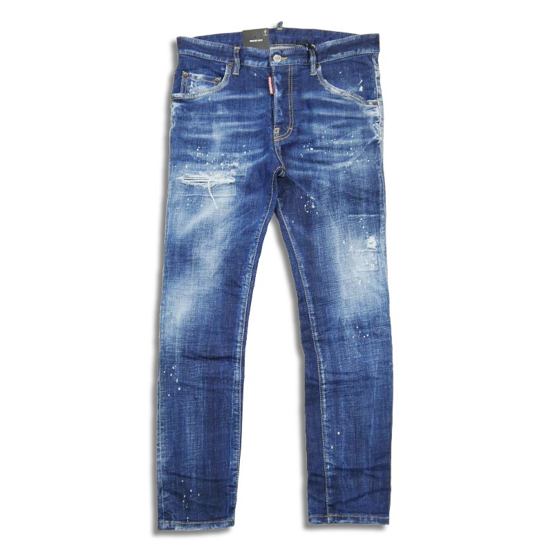 DSQUARED2 ディースクエアード S74LB1556 Dark Easy Wash Skater Jeans メンズ デニム ジーンズ  2024年秋冬 イタリア製 正規品 送料無料 ボトムス、パンツ