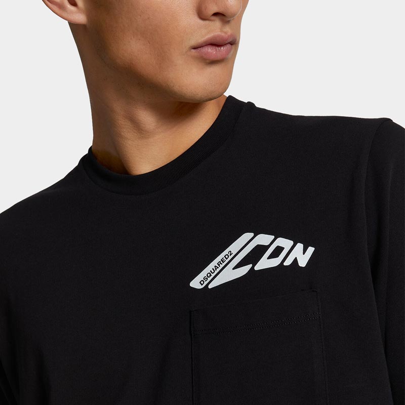 DSQUARED2 ディースクエアード ロゴ ブラック Tシャツ Sサイズ DSQUARED2（ディースクエアード） S79GC0097 Icon New Generation