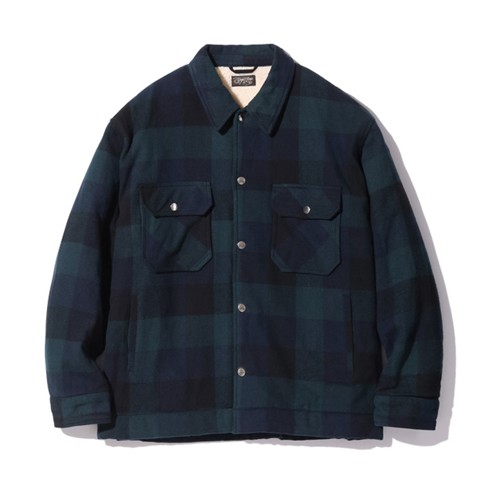 SUGAR CANE シュガーケーン Lot No. SC15448 / 3 COLOR BLOCK CHECK HEAVY FLANNEL CPO JACKET GREEN CPOジャケット グリーン メンズ 2023年秋冬 送料無料 :SC15448:UNIQUE JEAN STORE